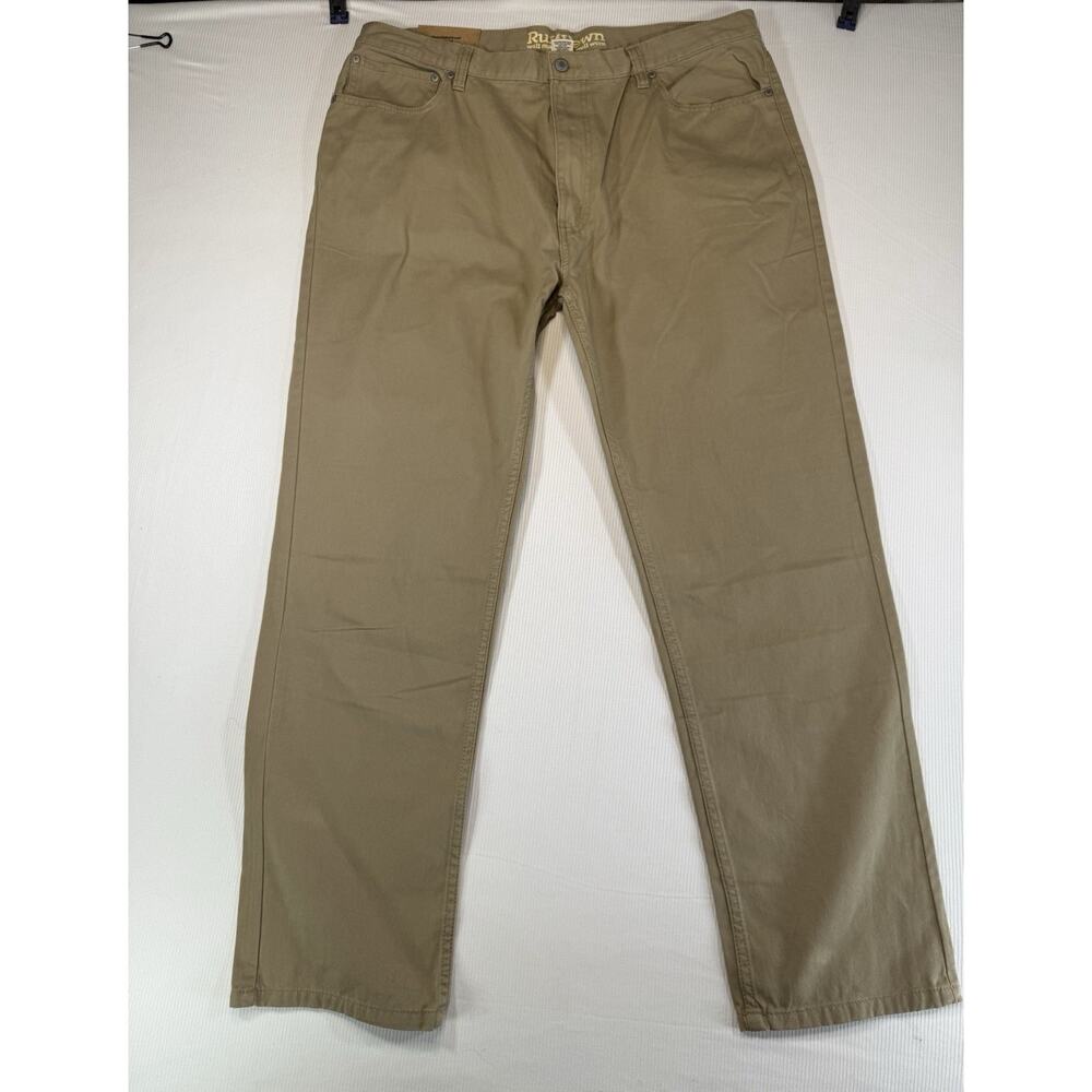 Ruff Hewn Relaxed Fit Pants Khaki Tan Men’s 38x32 New With Tags